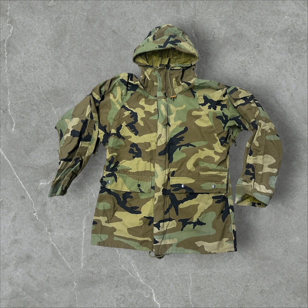 Tru-Spec ECWCS H2O Parka Mens Small Regular Woodland Camo Tactical Jacket